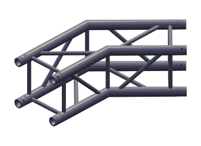 ExpoTruss - X4K-30 Alu 4-Punkt Traverse  2-Weg Winkel 135° horizontal